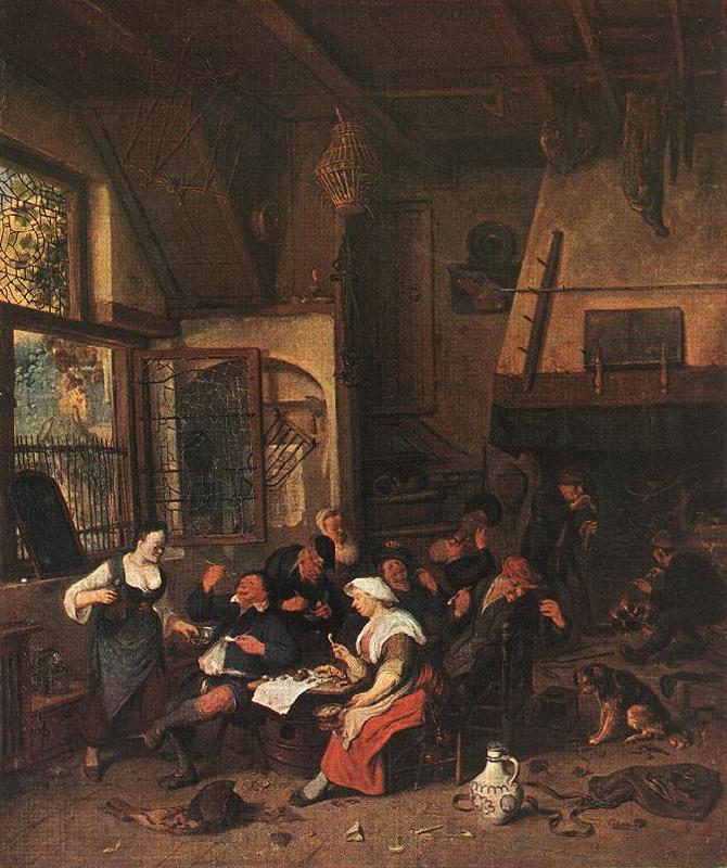DUSART, Cornelis Tavern Scene sdf Norge oil painting art